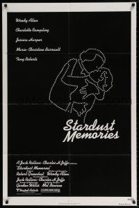 6f822 STARDUST MEMORIES 1sh '80 directed by Woody Allen, cool star constellation art!