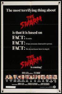 6f847 SWARM 1sh '78 directed by Irwin Allen, Michael Caine, Katharine Ross, it is based on fact!