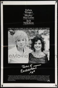 6f861 TERMS OF ENDEARMENT 1sh '83 great close up of Shirley MacLaine & Debra Winger!