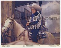 6g550 MYRA BRECKINRIDGE color 11x14 still '70 best c/u of John Huston in cowboy outfit on horse!