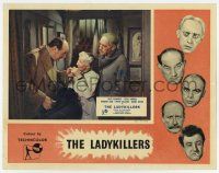 6g401 LADYKILLERS English LC '55 Katie Johnson between Alec Guinness & Cecil Parker at door!