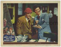 6g030 ABBOTT & COSTELLO MEET THE INVISIBLE MAN LC #7 '51 c/u of smoking detectives Bud & Lou!