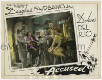 6g034 ACCUSED photolobby R40s Douglas Fairbanks Jr. & Dolores del Rio smile at others at bar!