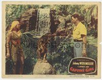 6g141 CAPTIVE GIRL LC #3 '50 Johnny Weissmuller as Jungle Jim with sexy Anita Lhoest & tiger!