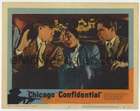 6g151 CHICAGO CONFIDENTIAL LC #8 '57 two detectives threaten Elisha Cook in the back of a car!