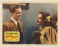 6g226 FALLEN ANGEL LC #7 R53 sexy bad girl Linda Darnell looks longingly at Dana Andrews!