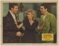 6g239 FOOTLIGHT SERENADE LC '42 worried Betty Grable between John Payne & big Victor Mature!