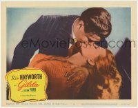 6g268 GILDA LC #5 R59 best close up of sexy Rita Hayworth passionately kissing Glenn Ford!