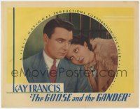 6g284 GOOSE & THE GANDER LC '35 romantic c/u of Kay Francis leaning on George Brent's shoulder!