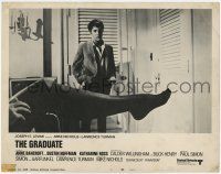 6g287 GRADUATE int'l pre-Awards LC #1 '68 classic image of Dustin Hoffman & sexy nyloned leg!