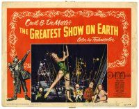 6g294 GREATEST SHOW ON EARTH LC #7 '52 sexy Dorothy Lamour, James Stewart, Emmett Kelly
