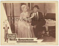 6g303 HECTIC HONEYMOON LC '47 Sterling Holloway hiding under worried Christine McIntyre's bed!