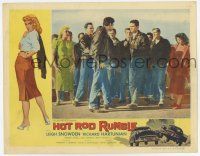 6g321 HOT ROD RUMBLE LC '57 great image of punks in leather jackets about to duke it out!