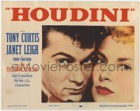 6g322 HOUDINI LC #1 '53 best close up of magician Tony Curtis & his sexy assistant Janet Leigh!