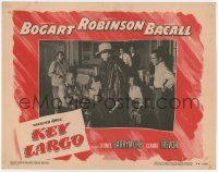 6g373 KEY LARGO LC #3 '48 Humphrey Bogart, Lauren Bacall, Edward G Robinson & entire cast together!