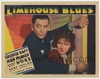 6g427 LIMEHOUSE BLUES LC '34 close up of George Raft in yellowface makeup protecting Jean Parker!