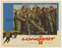 6g444 LONGEST DAY LC #7 '62 John Wayne w/ soldiers Stuart Whitman, Steve Forrest, Tom Tryon & more!