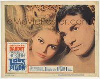6g456 LOVE ON A PILLOW LC #6 '64 best close up of sexy Brigitte Bardot & Robert Hossein!