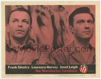 6g488 MANCHURIAN CANDIDATE LC #6 '62 best c/u of Frank Sinatra & Laurence Harvey, Frankenheimer