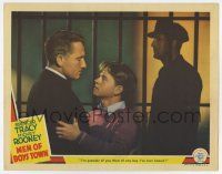6g506 MEN OF BOYS TOWN LC '41 Spencer Tracy as Father Flanagan is proud of Mickey Rooney!