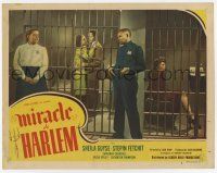 6g517 MIRACLE IN HARLEM LC #2 '48 prison guard stares at matron while black couple kisses in cell!