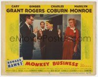 6g524 MONKEY BUSINESS LC #8 '52 Ginger Rogers between Cary Grant & sexy Marilyn Monroe!