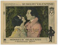6g527 MONSIEUR BEAUCAIRE LC '24 romantic close up of Rudolph Valentino & pretty Bebe Daniels!