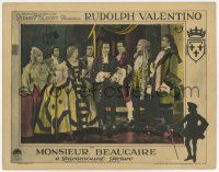 6g526 MONSIEUR BEAUCAIRE LC '24 members of the Royal Court staring at Rudolph Valentino!