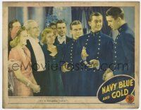 6g555 NAVY BLUE & GOLD LC '37 Robert Young shows watch to James Stewart, Brown, Rice, Burke & Hines