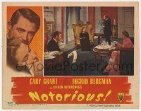 6g578 NOTORIOUS LC #7 '46 Claude Rains & Madame Leopoldine Konstantin have tea w/Ingrid Bergman!