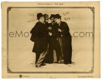 6g612 PAY DAY LC '22 great image of Tramp Charlie Chaplin encouraging three men to strike!
