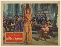 6g635 QUEEN OF BABYLON LC #3 '56 full-length sexy Rhonda Fleming in skimpy golden outfit!