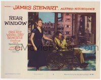 6g017 REAR WINDOW LC #6 '54 Alfred Hitchcock, great image of Grace Kelly & James Stewart w/lens!