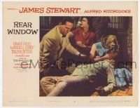 6g021 REAR WINDOW LC #8 '54 Hitchcock, Corey, Ritter & Grace Kelly comfort fallen James Stewart!