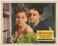 6g647 REBECCA LC #4 R56 Alfred Hitchcock, c/u of Joan Fontaine & Judith Anderson eavesdropping!