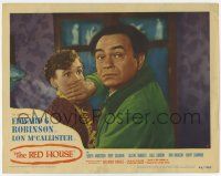 6g651 RED HOUSE LC #8 '46 c/u of Edward G. Robinson silencing pretty Allene Roberts, Delmer Daves!