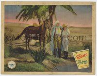 6g712 SHEIK STEPS OUT LC '37 Ramon Novarro & Lola Lane stand by his horse at a desert oasis!