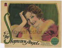 6g717 SHOPWORN ANGEL LC '28 smiling close up of pretty Nancy Carroll in fur-trimmed robe!