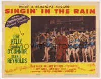 6g006 SINGIN' IN THE RAIN LC #6 '52 Gene Kelly dancing in baggy pants costume with 8 sexy girls!