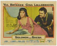 6g745 SOLOMON & SHEBA LC #2 '59 fierce looking Harry Andrews stares at super sexy Gina Lollobrigida!