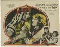 6g755 SON OF THE SHEIK LC '26 best close up of Rudolph Valentino grabbing pretty Vilma Banky!