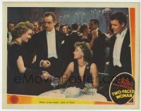 6g895 TWO-FACED WOMAN LC '41 gay Greta Garbo with Melvyn Douglas meets her rival Constance Bennett!