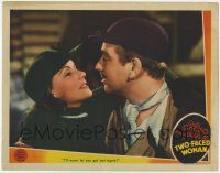 6g896 TWO-FACED WOMAN LC '41 Melvyn Douglas will never let beautiful Greta Garbo get lost again!