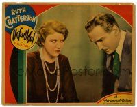 6g905 UNFAITHFUL LC '31 Ruth Chatterton knows that husband Paul Lukas has been cheating on her!