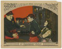 6g923 WAGES OF VIRTUE LC '24 Gloria Swanson stops Ben Lyon from beating up fellow Legionnaire!