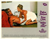 6g939 WHAT'S UP DOC LC #3 '72 close up of Barbra Streisand & Ryan O'Neal wearing only towels!