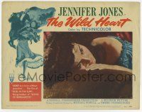 6g956 WILD HEART LC #8 '52 Powell & Pressburger!, super close up of sexy Jennifer Jones!