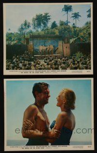 6h189 BRIDGE ON THE RIVER KWAI 2 color 8x10 stills R64 Holden & Sears, David Lean WWII classic!
