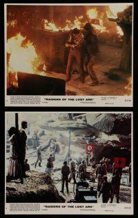 6h197 RAIDERS OF THE LOST ARK 2 8x10 mini LCs '81 Harrison Ford, Karen Allen, Lucas & Spielberg!