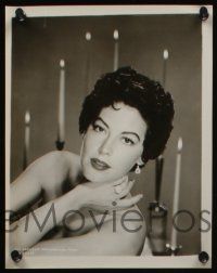 6h898 AVA GARDNER 3 8x10 stills '50s cool close up and full-length portraits, one holding up a tie!